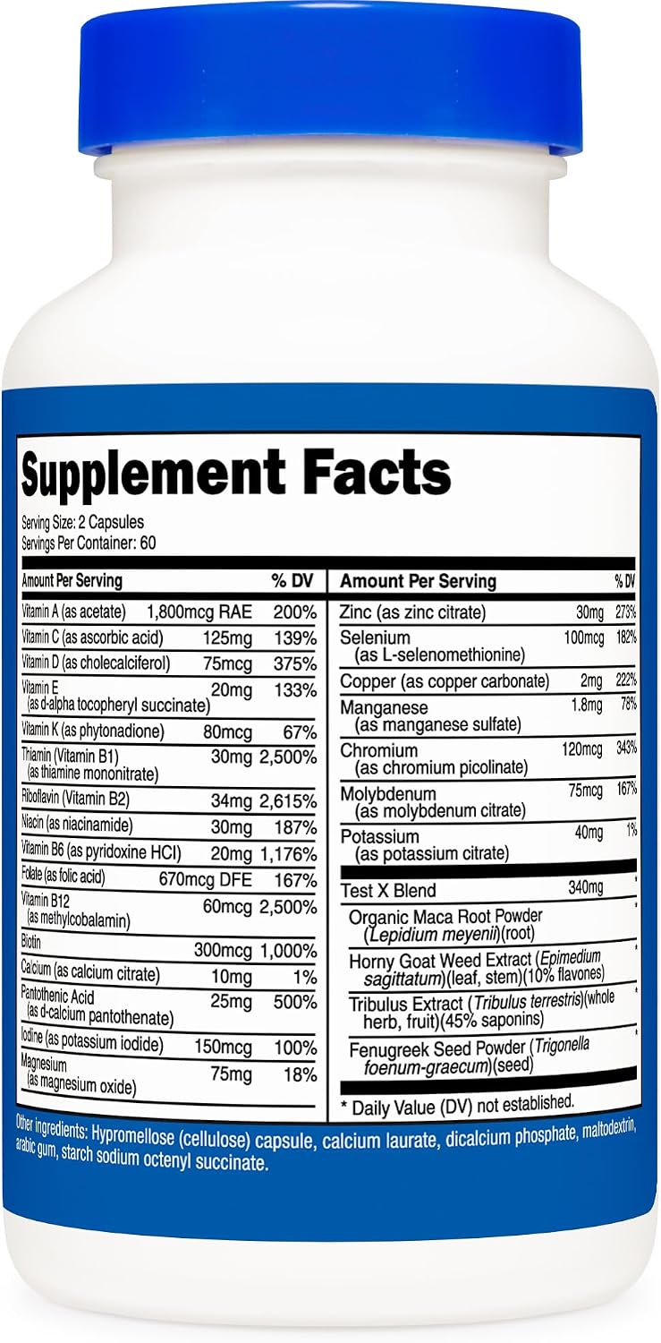 Nutricost Multivitamínico para Hombres 120 Cápsulas (3 Botellas) -...