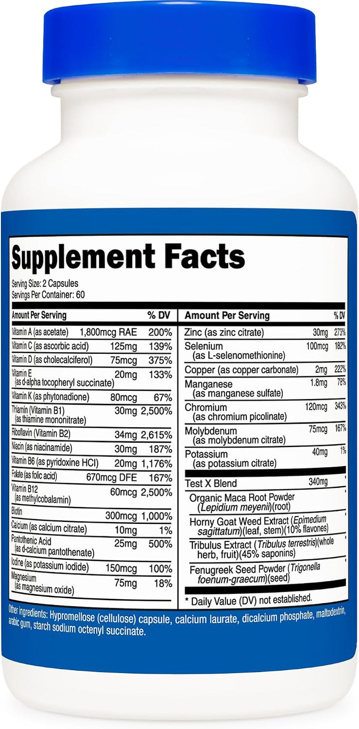 Nutricost Multivitamínico para Hombres 120 Cápsulas (3 Botellas) -...