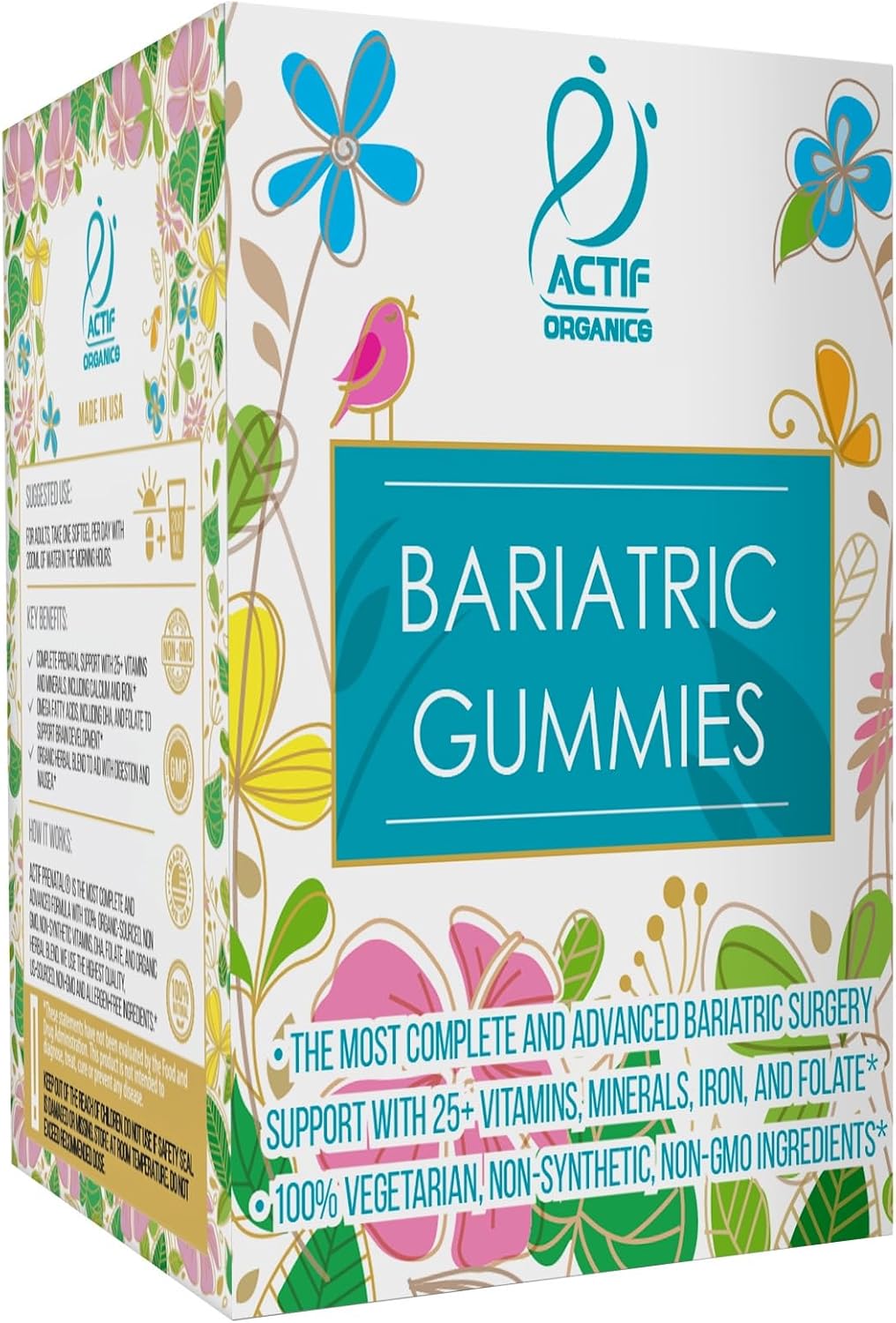 ACTIF Gomitas bariátricas orgánicas con más de 25 vitaminas y miner...