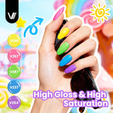VANREESA Juego de 24 esmaltes de uñas de gel, colores de moda, con...