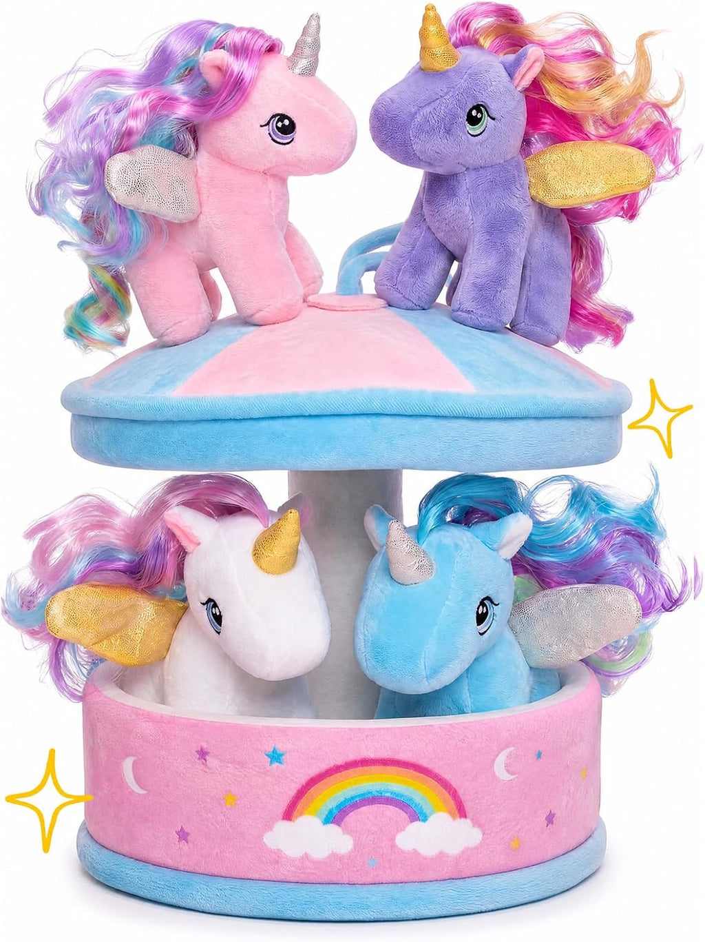 OUOZZZ Juguetes de unicornio para niñas, 4 mini peluches