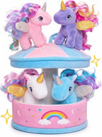 OUOZZZ Juguetes de unicornio para niñas, 4 mini peluches