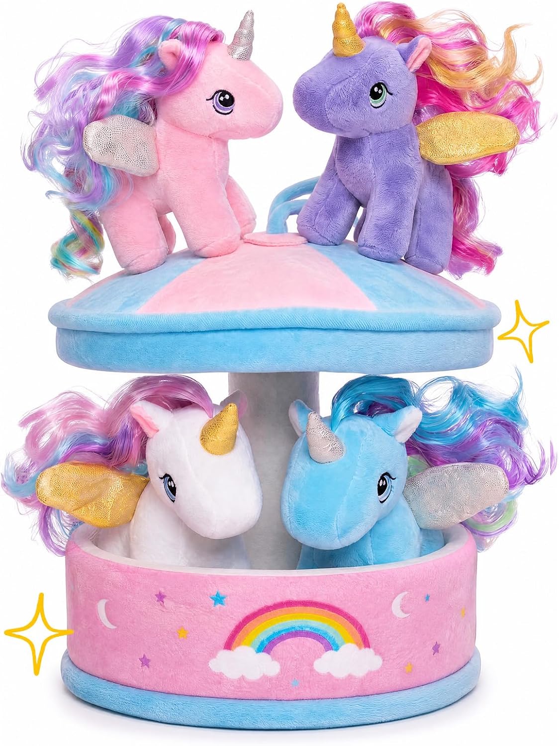 OUOZZZ Juguetes de unicornio para niñas, 4 mini peluches