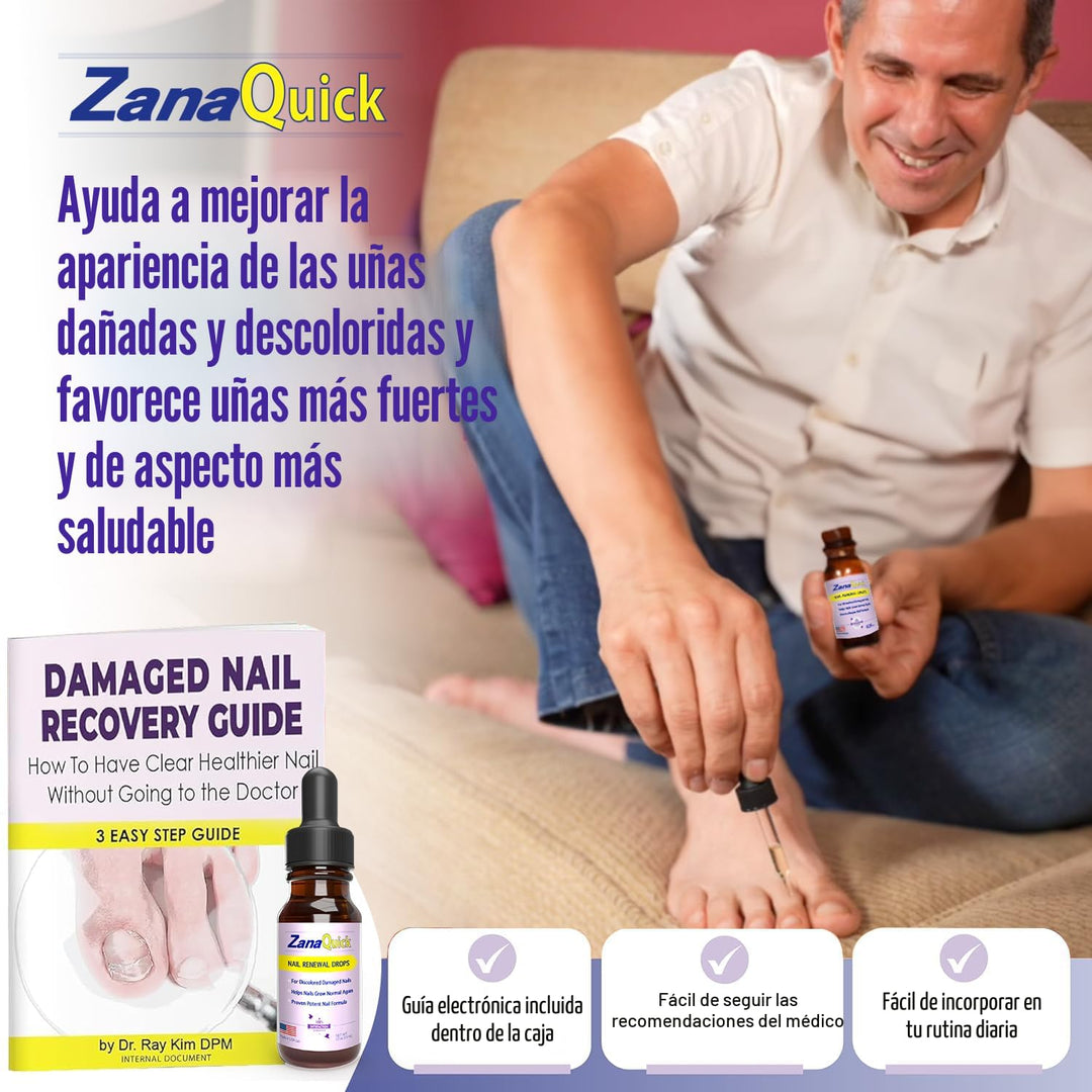 ZanaQuick - Gotas de reparación extrafuerte para uñas de los pies y...