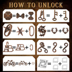 Juego de 48 rompecabezas de metal para adultos, estilo vívido