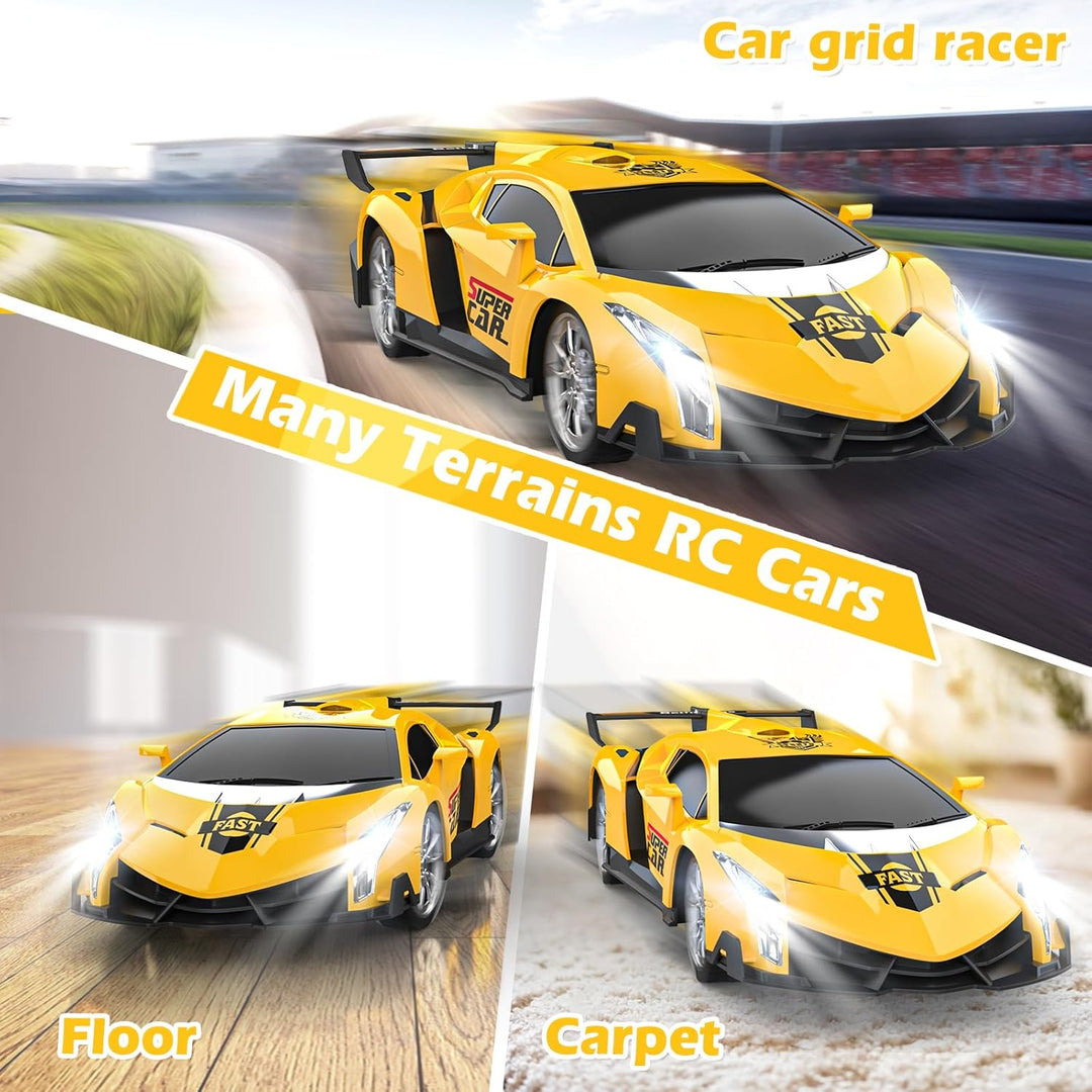 Growsland Coche de control remoto, autos RC para niños 1:18, auto e...