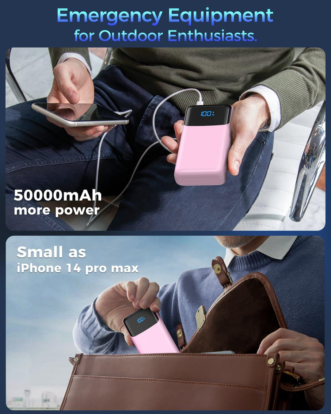 Cargador portátil de 50000 mAh, batería externa de alta capacidad p...