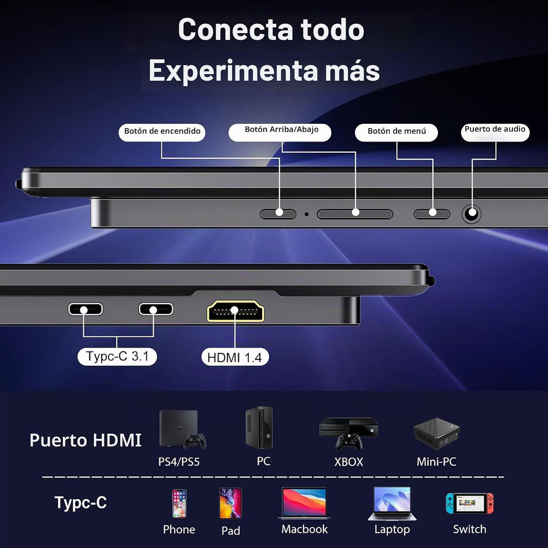 InnoView - Monitor portátil grande de 23.8 pulgadas 2K 100Hz ∆E<...