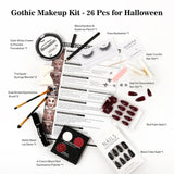 Afflano Kit de maquillaje gótico disfraz de Halloween, SFX payaso g...