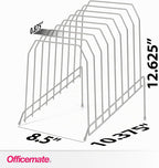 Officemate, organizador inclinado de 8 compartimientos, tamaño grande, con espiral, 8.5 x 10.375 x 12.625 pulgadas, color negro (25212)