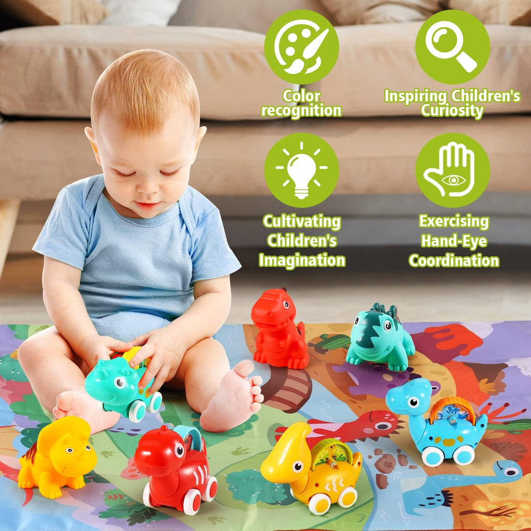 ALASOU 7 piezas de dinosaurios fantásticos juguetes para niños de 1...