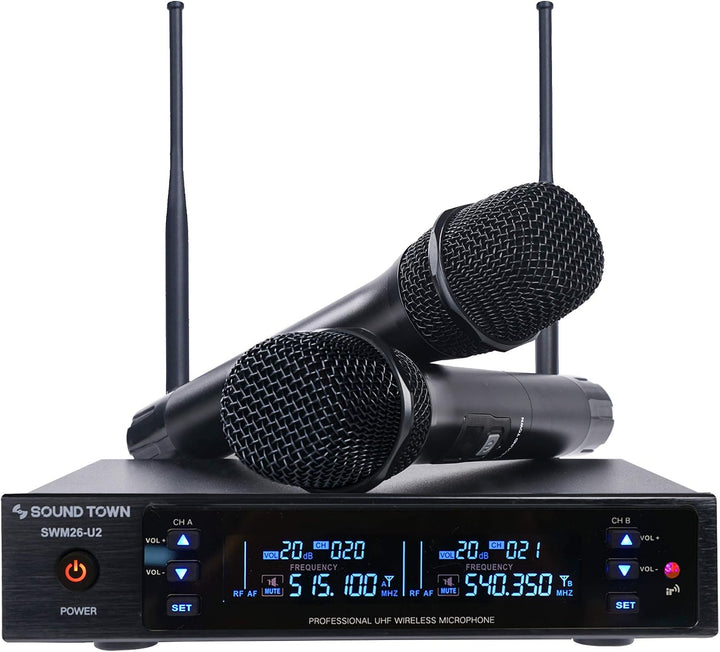 Sistema Sound Town profesional de micrófono inalámbrico UHF de 200...