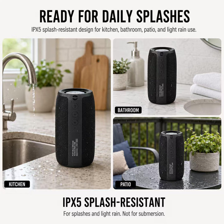 MusiBaby M68 - Bocinas Bluetooth portátiles, inalámbricas, impermea...