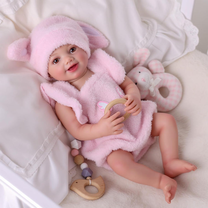 BABESIDE Drink and Wet Reborn Baby Dolls Girl - Muñeca de vinilo su...