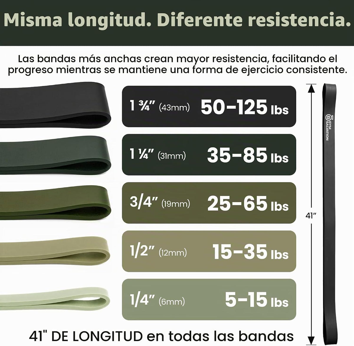 Juego de bandas de resistencia de salvación para gimnasio, 5 bandas de asistencia y entrenamiento de fuerza, bucles duraderos de levantamiento de potencia y entrenamiento con bolsa de transporte