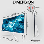 CRUA - Monitor curvo de 27 pulgadas en blanco, Full HD (1920x1080P)...