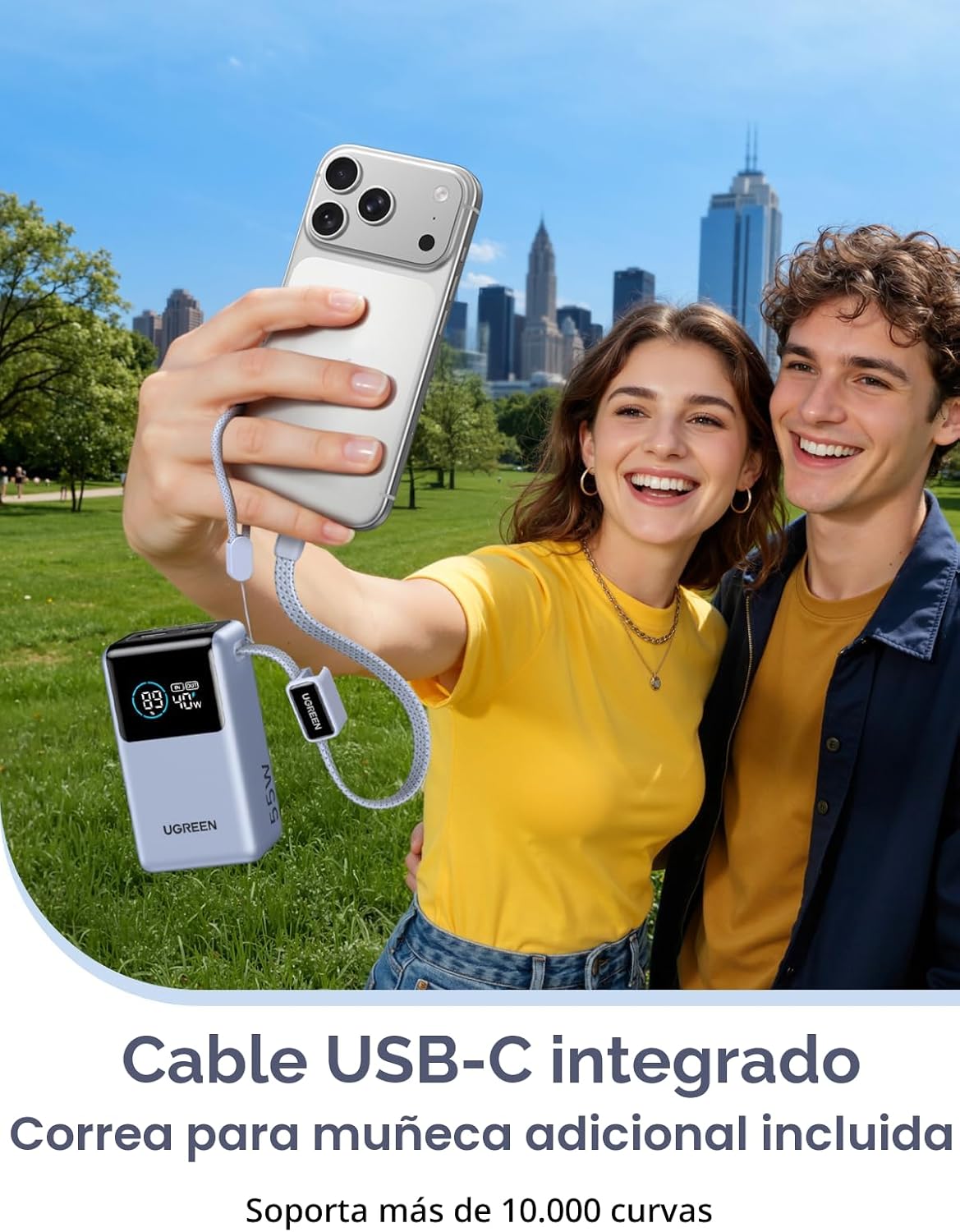 UGREEN Nexode Pro Power Bank 10,000mAh 45W, cargador portátil compa...
