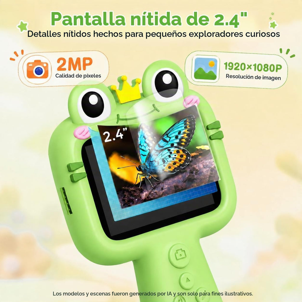 Cámara de boroscopio de juguete para niños, juguete educativo STEM Science para 4, 5, 6, 7, 8, 9, 10 años, regalo de cumpleaños, cámara de alcance infantil de 2.4 pulgadas para aventuras al aire libre y descubrimiento de la naturaleza (verde)
