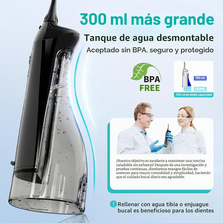 COSLUS Paquete de 2 Irrigadores Dentales Inalámbricos con Embalaje...