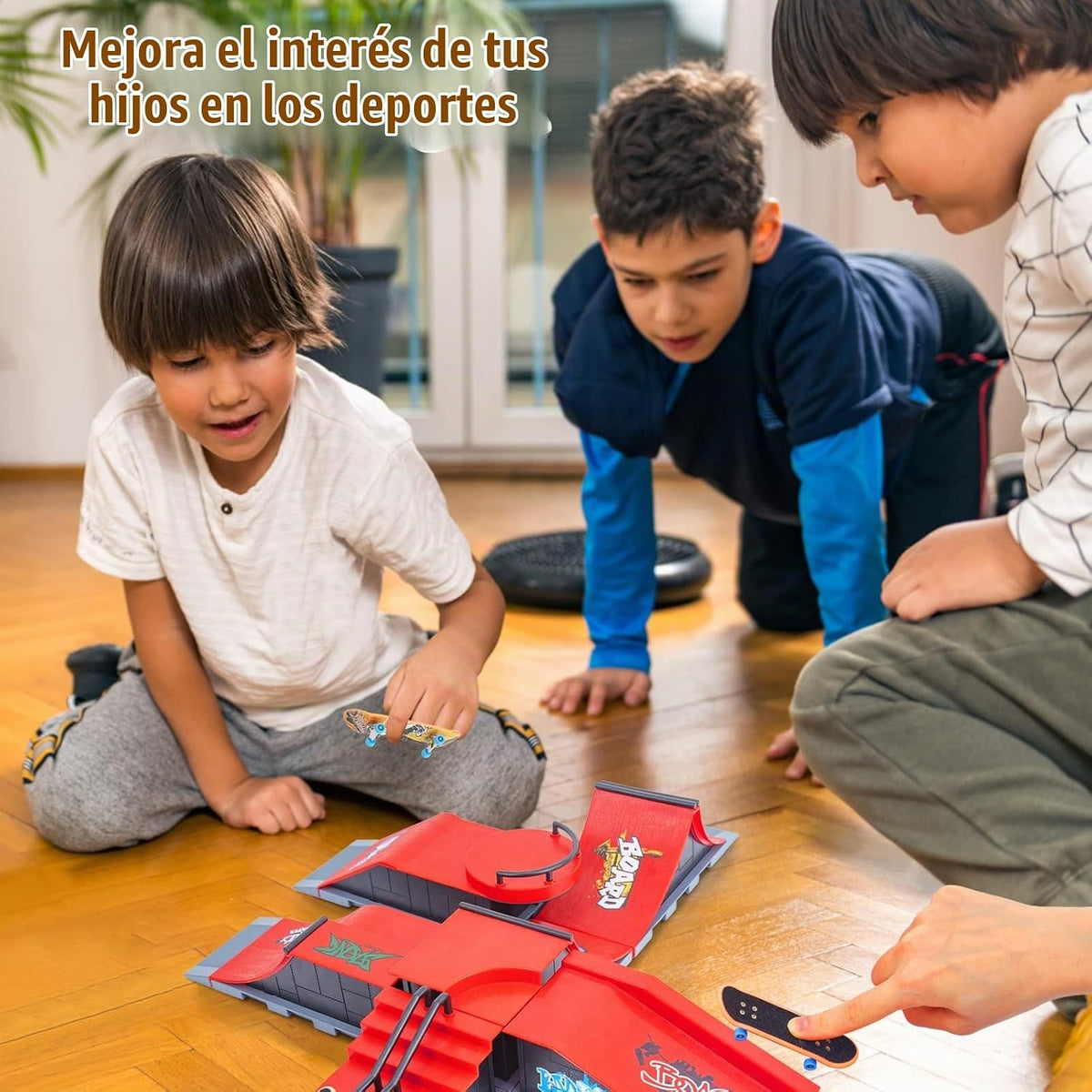 Rampa para monopatín Gr8ware 6-en-1, rampa de media tubería para diapasón, monopatines mini para dedos, kit de patinetas de dedo para diapasones, accesorios de entrenamiento, juego de patinaje