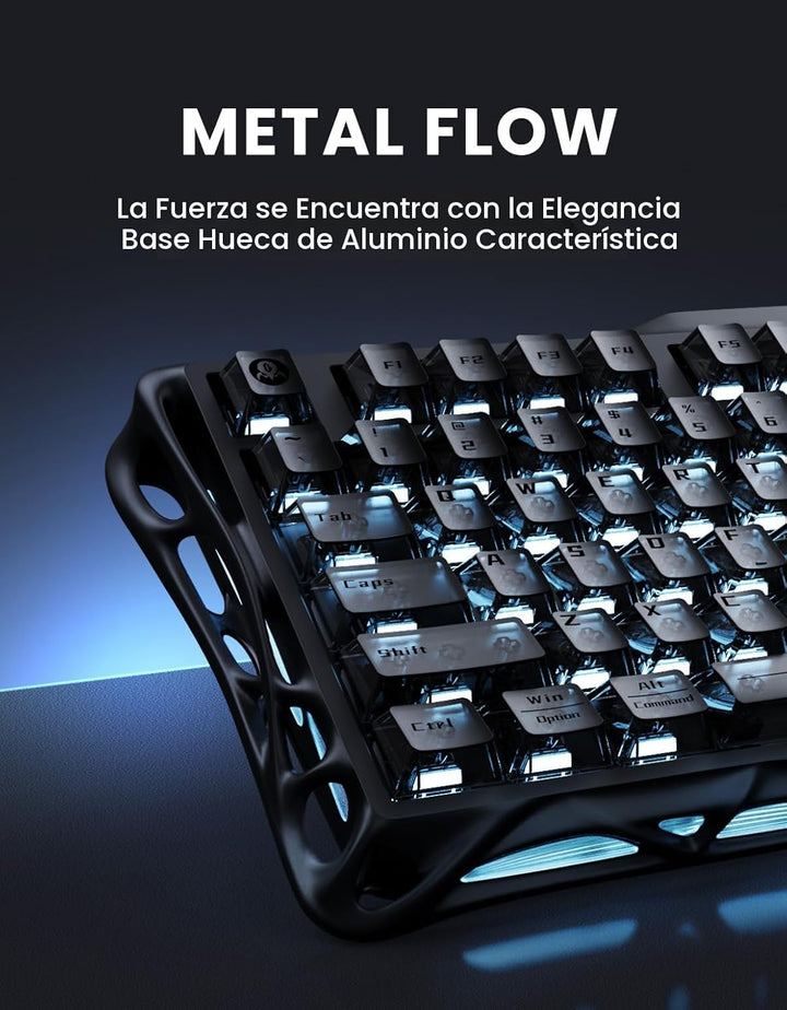 GravaStar Teclado mecánico inalámbrico Mercury K1 75%, teclado para...