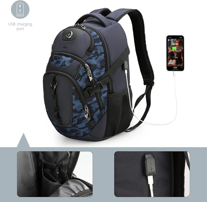 swissdigital Mochila para portátil de viaje de negocios, para hombr...