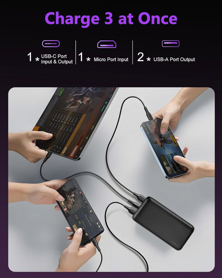 Miady Paquete de 4 cargadores portátiles a granel de 5000mAh + 2000...