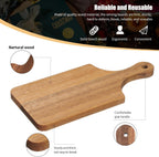 Tabla de cortar gruesa de 6 piezas, tablero de madera a granel para cortar servir embutidos material para grabado láser, día de la madre, boda, inauguración de la casa (Acacia)