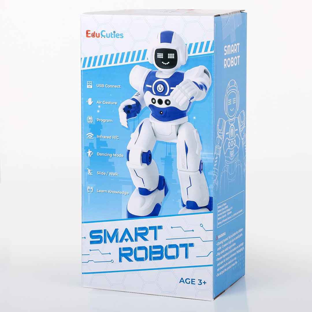 EduCuties Juguetes robot para niños, control remoto programable, in...