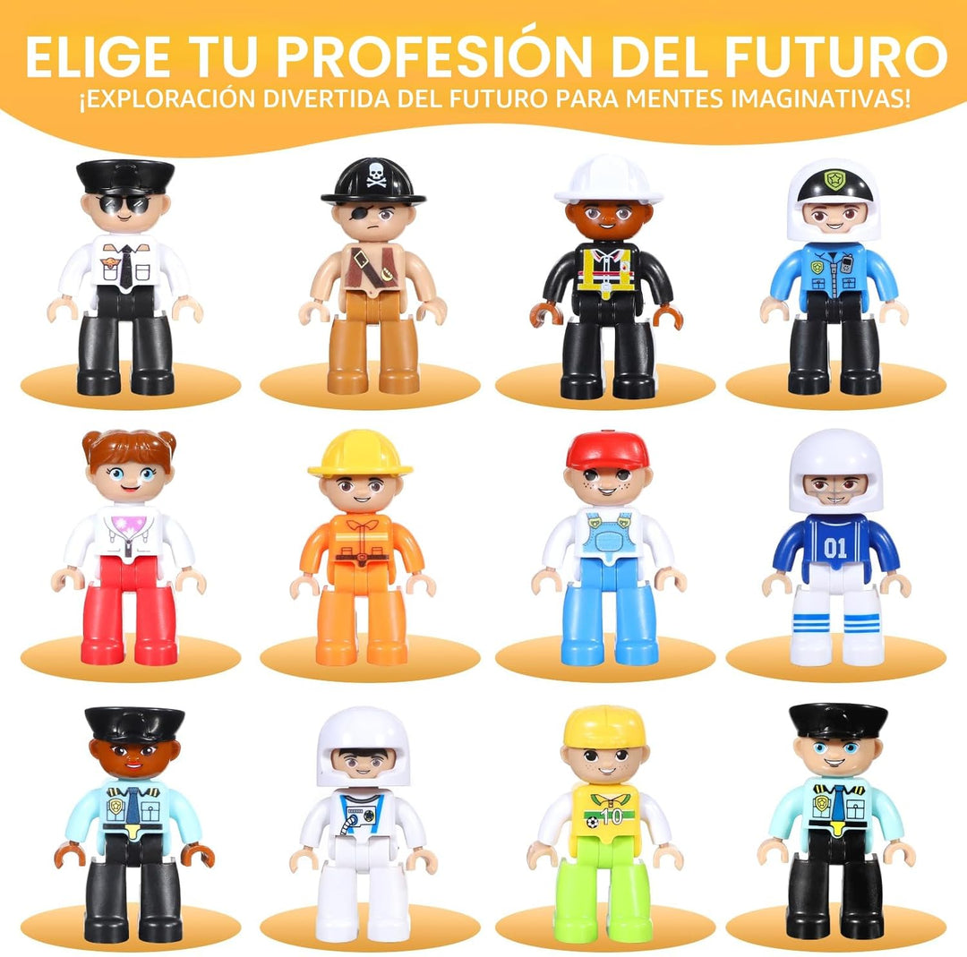 Mruikeny Figuras magnéticas grandes, juego de figuras comunitarias...