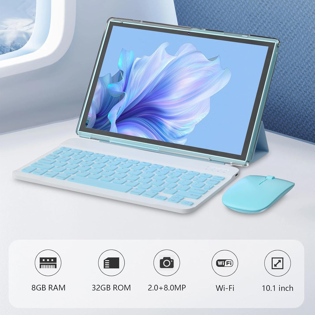 ATOZEE Tablet de 10 Pulgadas 2 en 1 Android 14 con Teclado Tabletas...