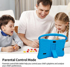 Tablet Kids de 7 pulgadas con funda a prueba de golpes, 1 GB de RAM 32 GB ROM, tableta Android para niños pequeños con Bluetooth, GMS, WiFi, control parental, educativo, juegos (azul)