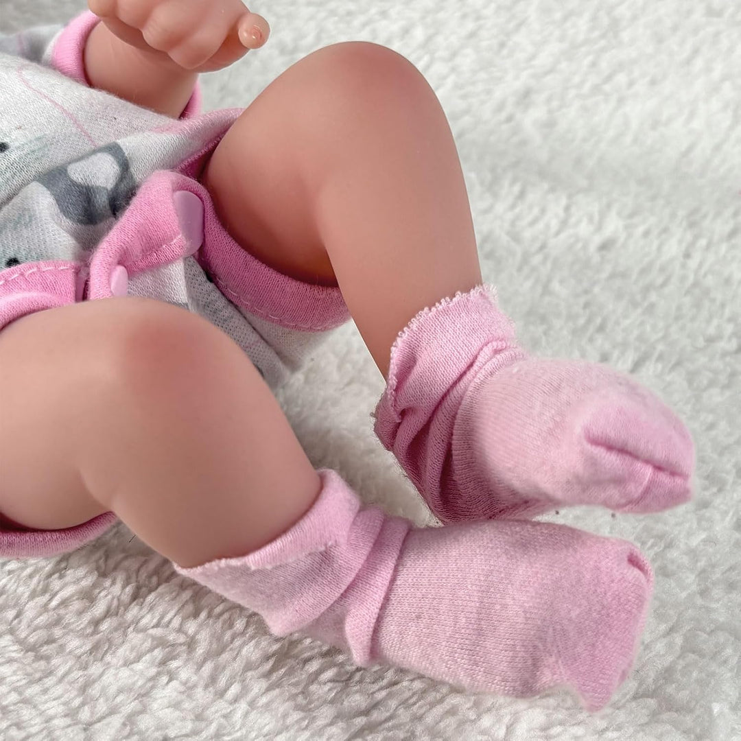 JRLCGYP Muñeca realista de bebé recién nacido durmiente de 10 pulga...