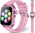 Relojes inteligentes para niñas de 3 a 12 años, juguetes de aprendizaje con 32 juegos, audiolibros, tarjetas de aprendizaje, cámara de video HD, pantalla táctil, música, podómetro, sistemas de aprendizaje, regalo de cumpleaños