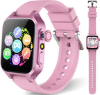 Relojes inteligentes para niñas de 3 a 12 años, juguetes de aprendizaje con 32 juegos, audiolibros, tarjetas de aprendizaje, cámara de video HD, pantalla táctil, música, podómetro, sistemas de aprendizaje, regalo de cumpleaños
