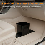 Cubo de Basura para Coche Impermeable Compacto con Aleta de Estabilidad, Base Antideslizante, Porta Basura Portátil para Coches, Camiones, SUV, Minivans, Organizador de Auto con Bolsas de Basura