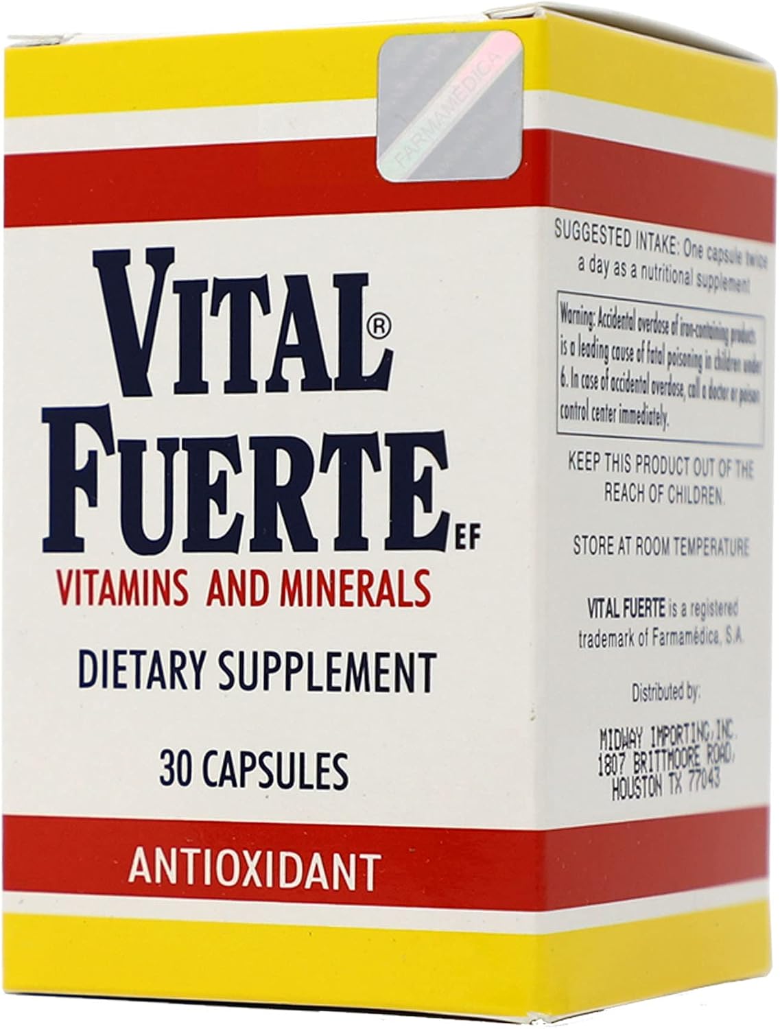 Vital Fuerte, Vitaminas y Minerales, Antioxidante, Suplemento alime...
