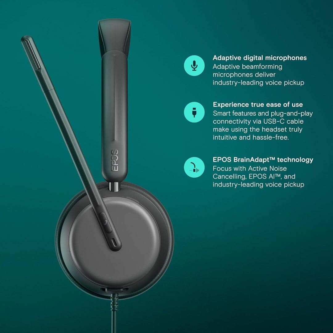 EPOS IMPACT 860 ANC Auriculares con Cable de Doble Lado con Cancela...