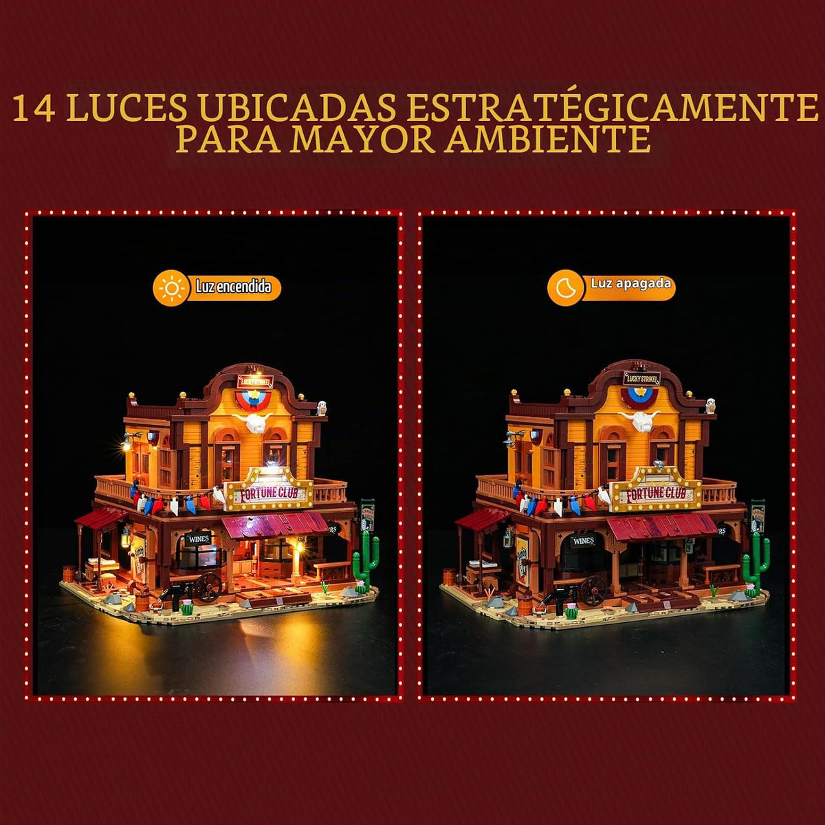 Lumibricks Western Fortune-Club-Saloon - Juego de construcción de