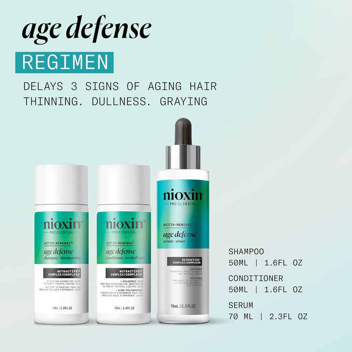 Nioxin Age Defense Kit antienvejecimiento | Limpiador desintoxicant...