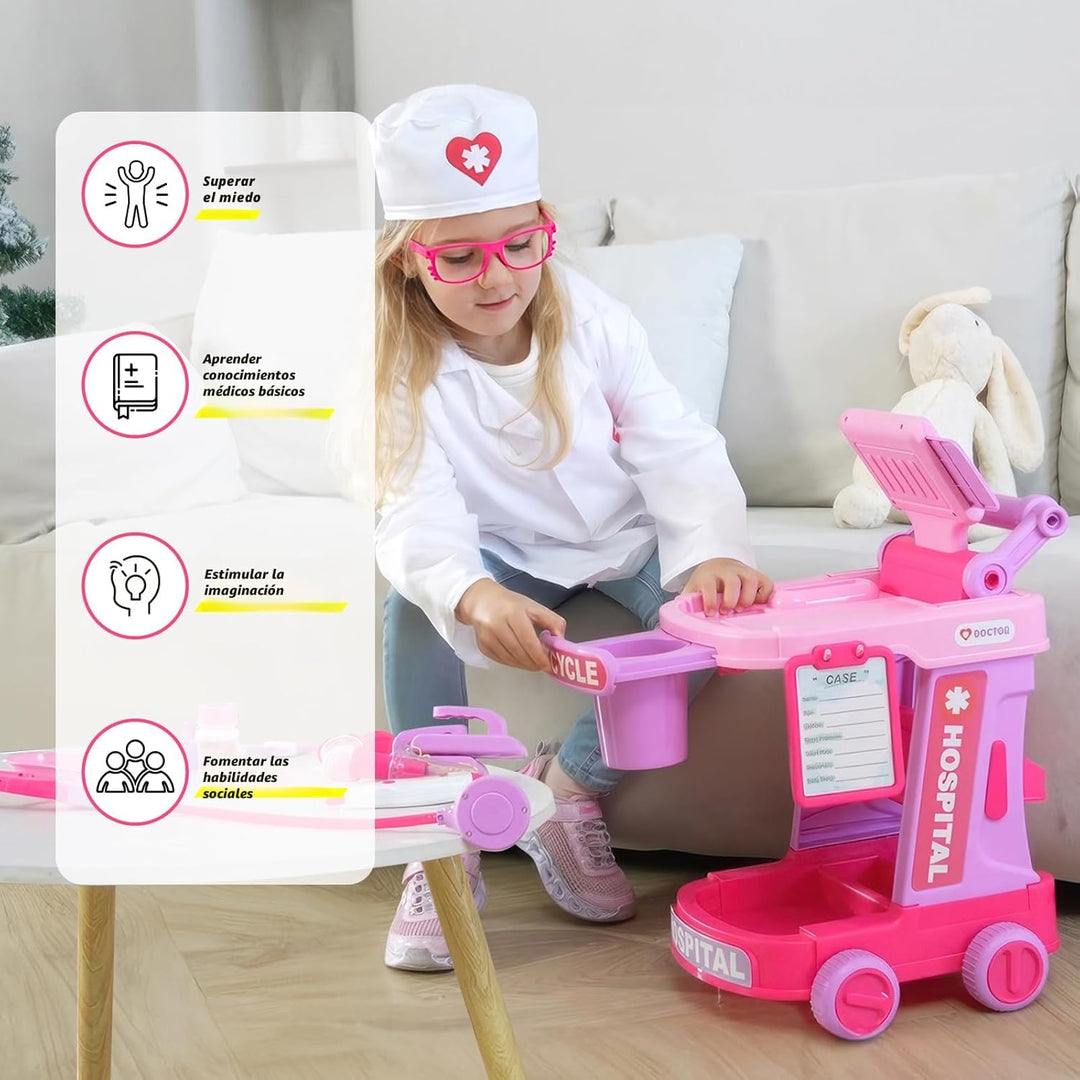 Liberry Kit de médico para niños pequeños de 2, 3, 4, 5, jue