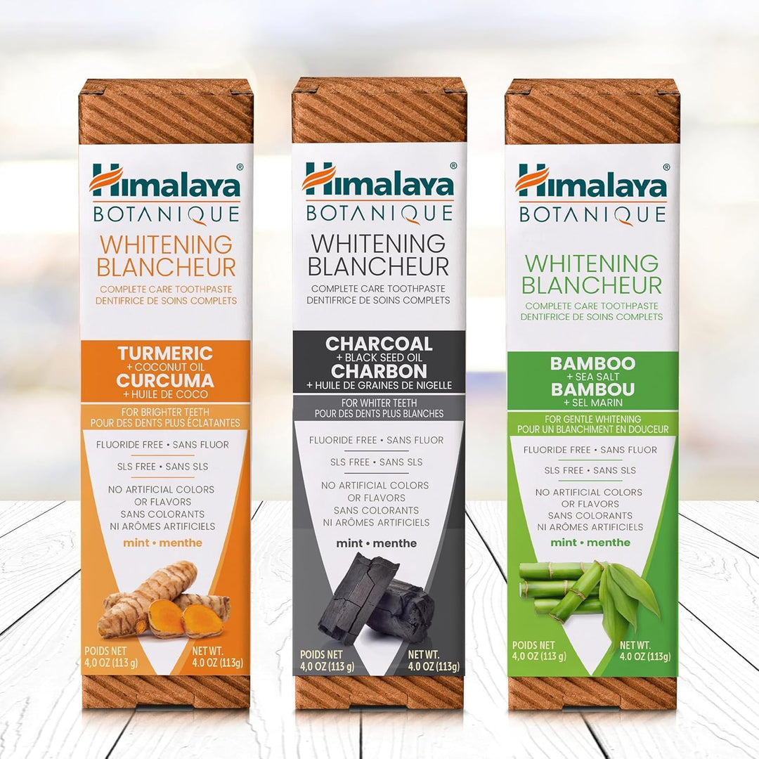 Himalaya Botanique Whitening Pasta de dientes antiplaca con carbón...