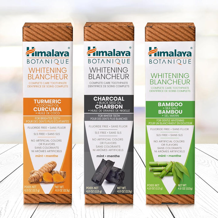 Himalaya Botanique Whitening Pasta de dientes antiplaca con carbón...