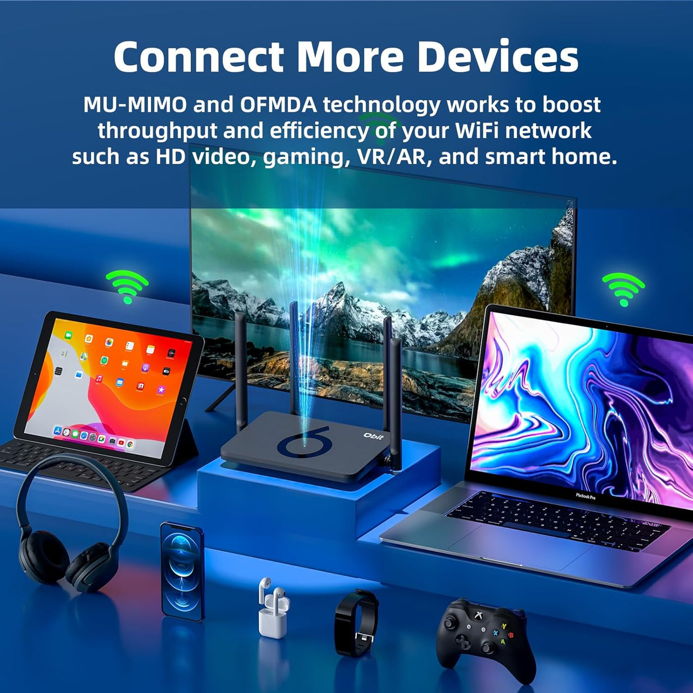 DBIT AX1500 WiFi 6 Router de Internet inalámbrico de doble banda, v...