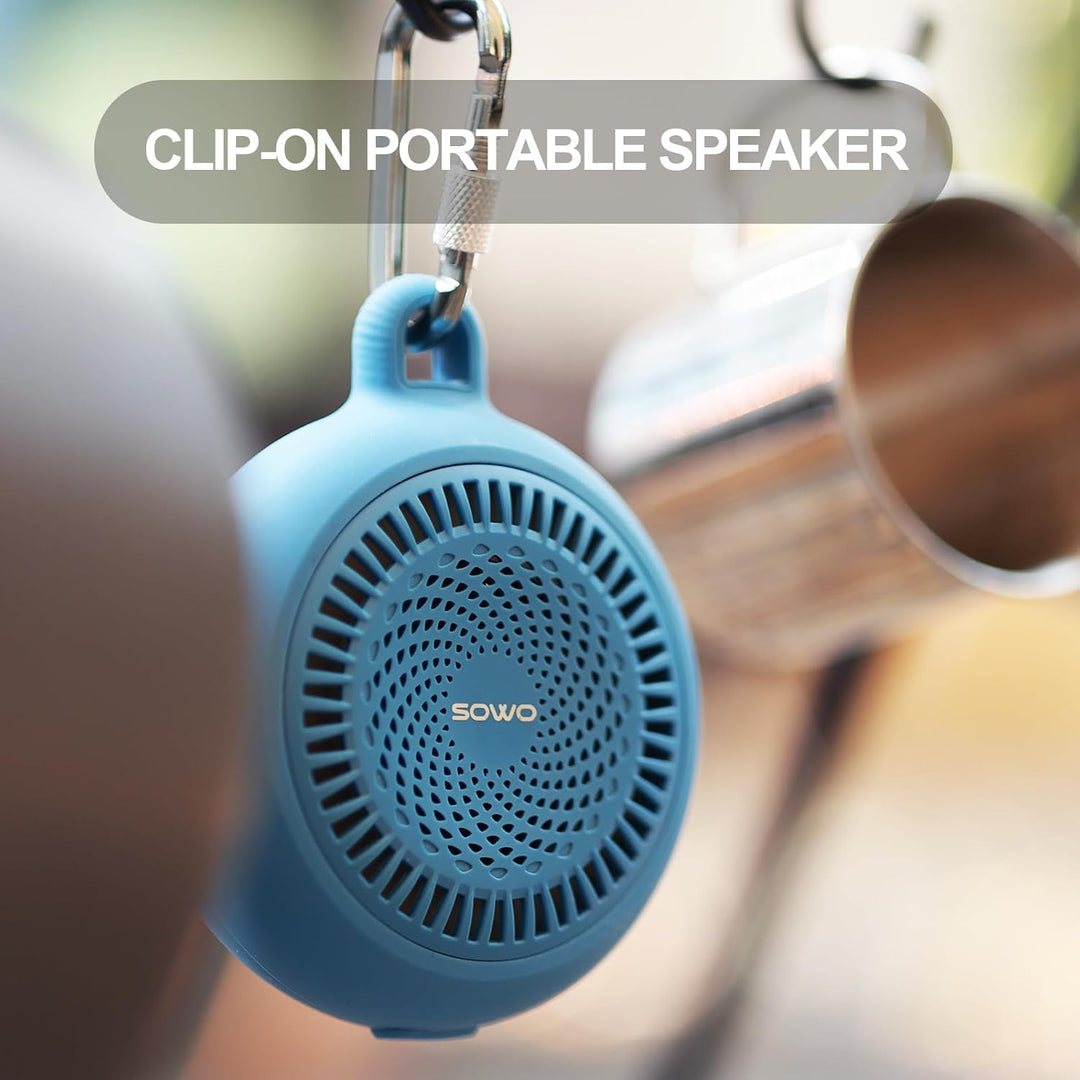 SOWO Altavoz Bluetooth de ducha impermeable \u2013 Pequeño altavoz...