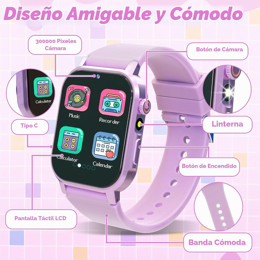 Phyulls Relojes inteligentes para niños con 32 juegos de rompecabezas