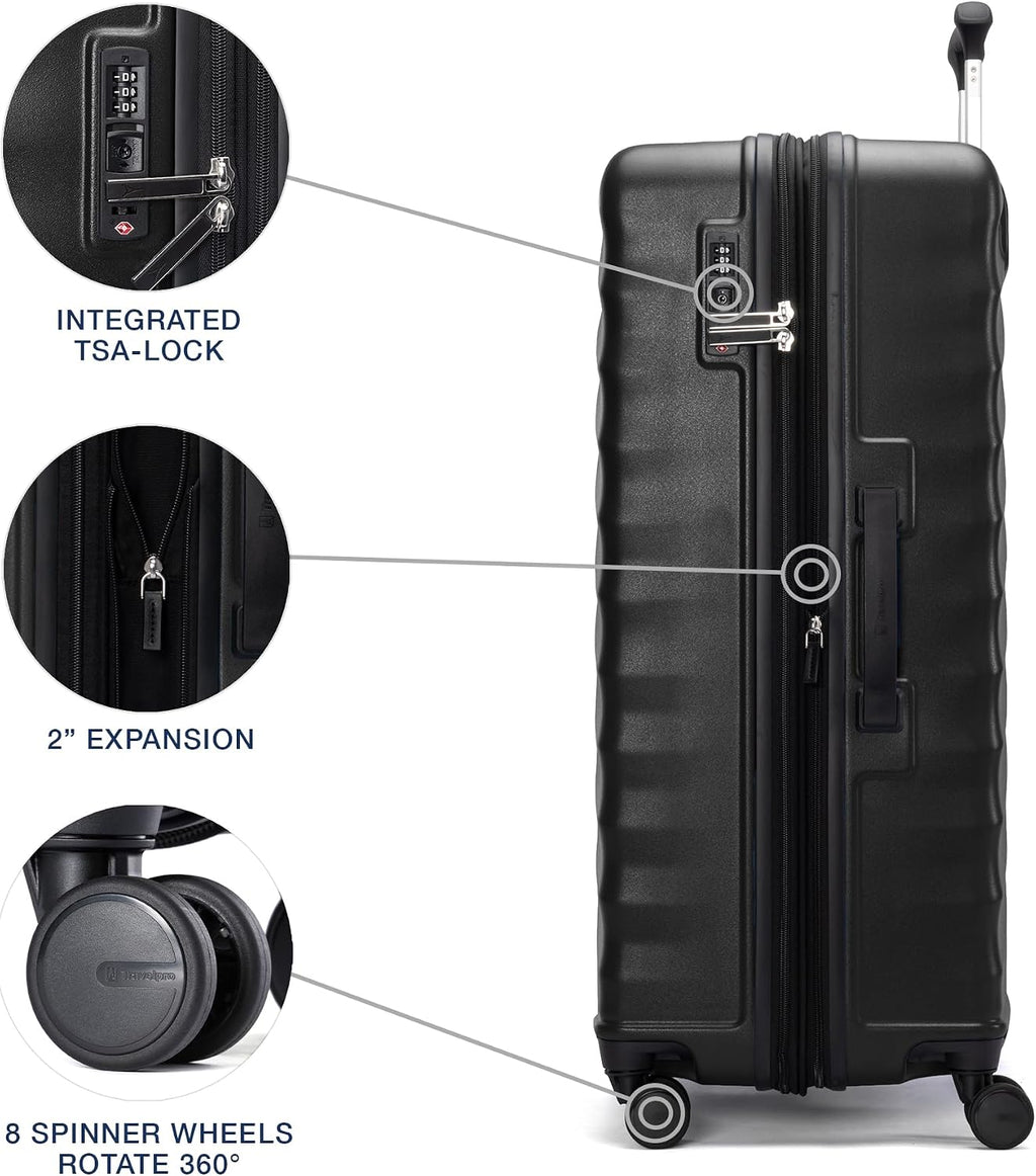 Travelpro Maxlite Air V2 Maleta de carcasa rígida expandible, Negro