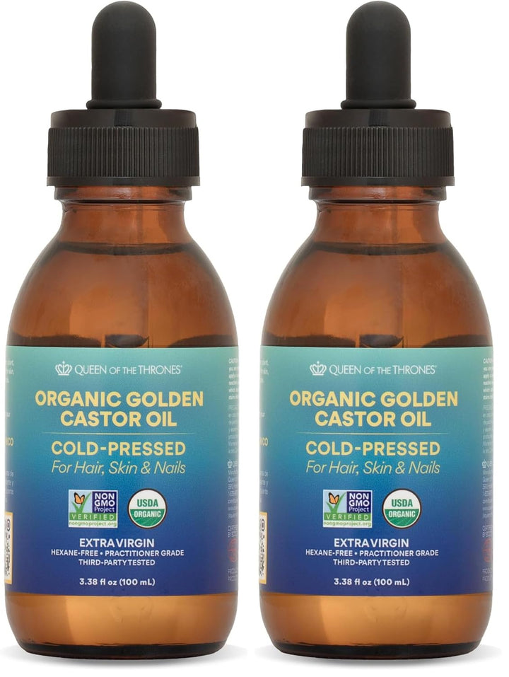 REINA DE LOS TRONOS Aceite de Ricino Dorado Orgánico | 100% puro pa...