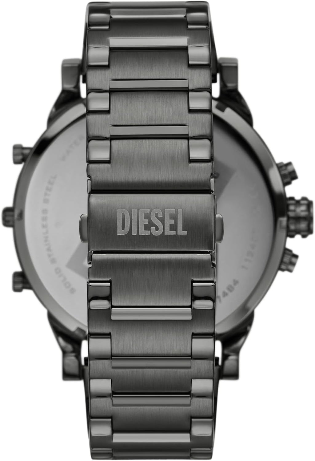 Diesel Mr. Daddy 2.0 - Reloj de hombre con cronógrafo de tamaño extra grande y correa de acero inoxidable, silicona o cuero