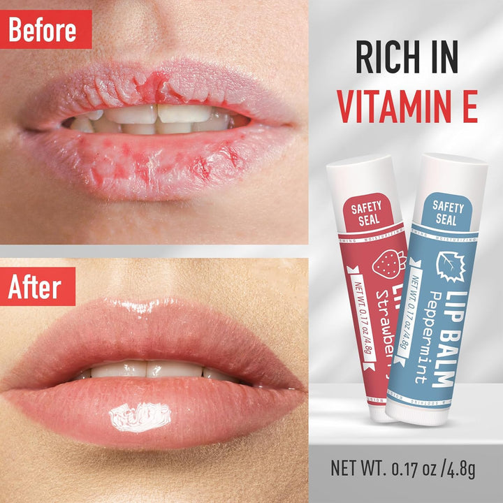AZEN Paquete de 60 bálsamos labiales, bálsamo labial natural a gran...